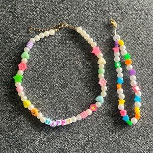 Handmade phone charm strap and necklace